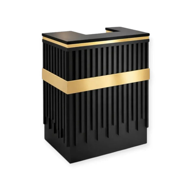 Dita Luxe Receptiebalie - Mat Zwart - 80cm Breed